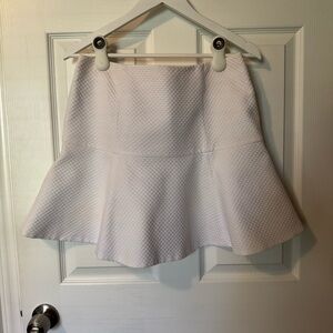 Elegant White Flared Skirt